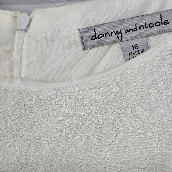 Danny And Nicole Cream Embroidered Two Piece Jacket And Dress - Picture 2 of 16